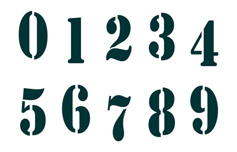 number  stencils printable printableecom decoart stencil