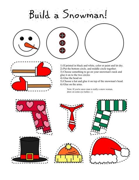 pix  snowman printable craft