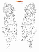 Gogeta Ssj4 Vegetto Lineart Saiyan Naruttebayo67 Goku Ssj Gohan sketch template
