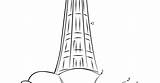 Pakistan Minar sketch template
