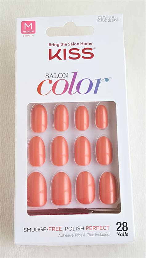 kiss salon color  press  nails medium oval burnt orange