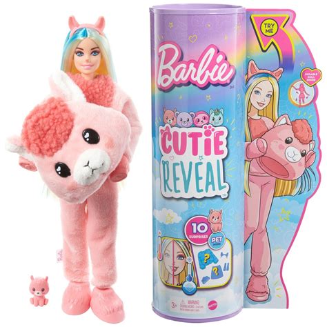 Barbie Cutie Reveal Doll With Llama Plush Costume And 10 Surprises