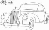 Coloring Mercedes Car Pages Kids Cars Printable Benz Antique Old Studyvillage Vintage Print Colouring Drawings Color Big Popular Kid Embroidery sketch template