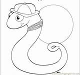 Inchworm Coloring Pages Template Getdrawings Worm sketch template
