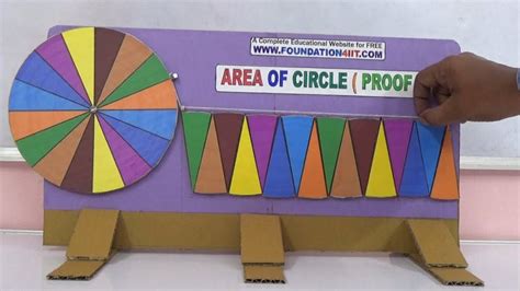 proof  area  circle working model maths project youtube