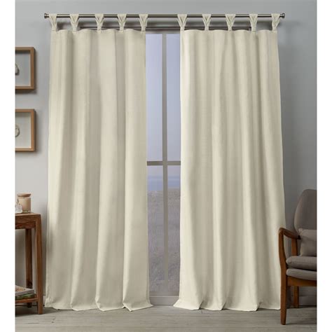exclusive home curtains loha linen braided tab top curtain panels