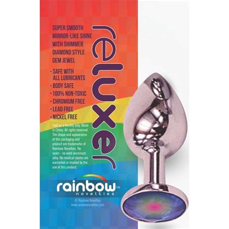 the reluxer butt plug silver chromed stainless steel with shimmer