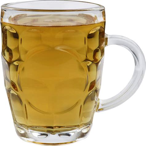 Thick Beer Glass 20 Ounce Heavy British Pub Dimple Beer