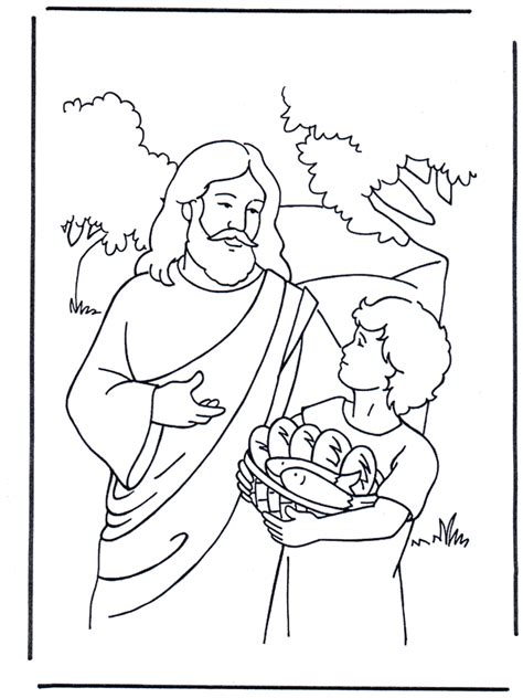 fish  loaves coloring page coloring pages