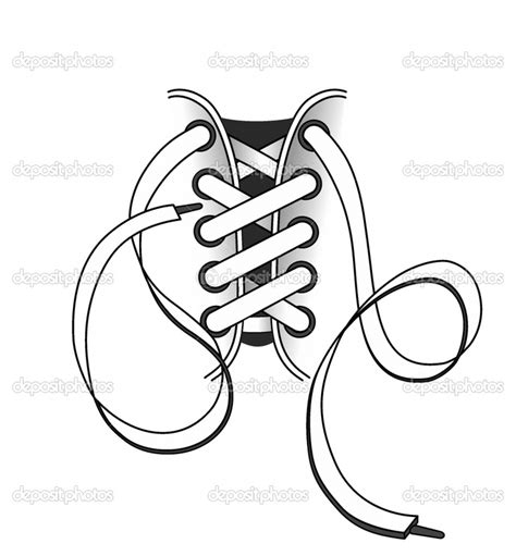 shoe lace abstract drawing stock vector  antonina antonova