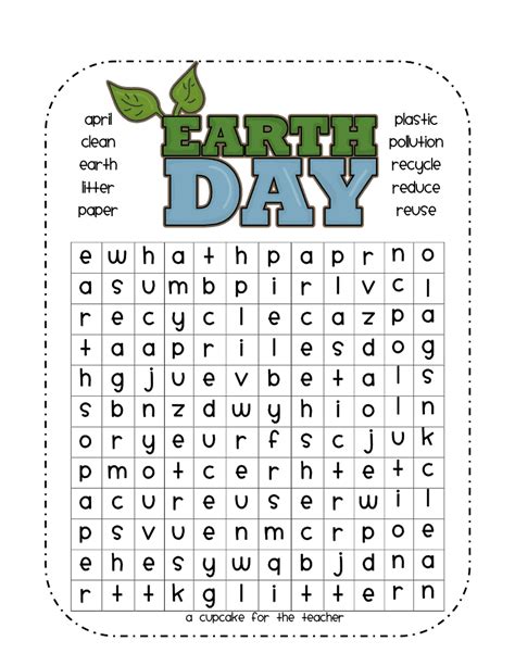 easy earth day wordsearch  kids