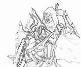 Demon Diablo Hunter Power Pages Coloring Printable sketch template