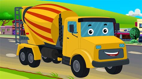 kids channel cement mixer vehicles  kids trucks doovi