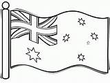 Flag Australian Australia Coloring Pages Printable Kids Drawing Clip Sketch Print Philippine Color Vector Colouring Tasmania Kenya Colour Outline Philippines sketch template