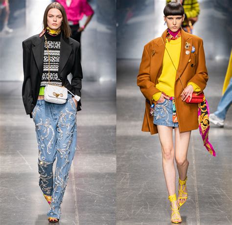 versace 2019 pre fall autumn womens runway looks denim jeans fashion week runway catwalks