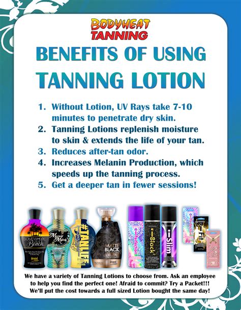 benefits   tanning lotion bodyheat tanning