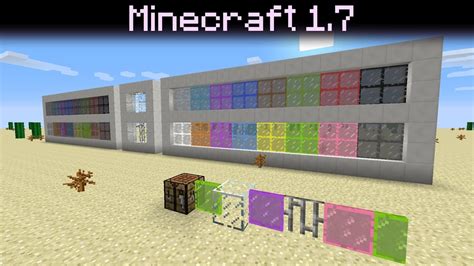 Minecraft 1 7 Update Colored Stained Glass Panes Youtube