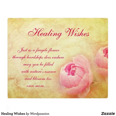 healing wishes plaque zazzlecom healing  healing   gifts