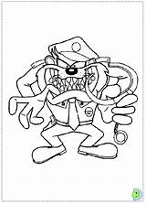 Coloring Devil Taz Pages Dinokids Tasmanian Tunes Looney Cartoon Kids Close sketch template