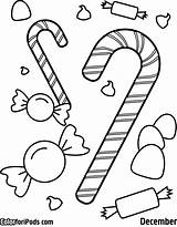 Candy Coloring Pages Sweets Candyland Kids Printable Color Sweet Peppermint Cane Print Colouring December Gumdrop Christmas Sheets Printables Drawing Book sketch template