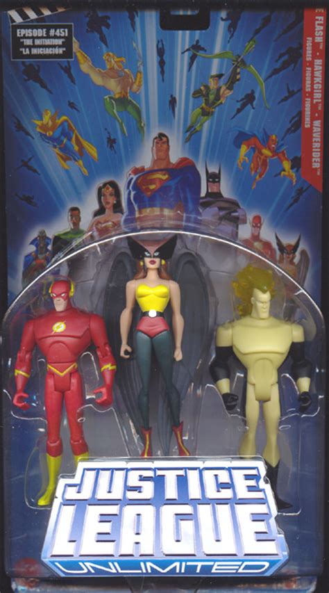 The Flash Hawkgirl Waverider 3 Pack Justice League Unlimited