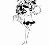 Monster High Noir Catty Coloring Pages Getcolorings Getdrawings sketch template