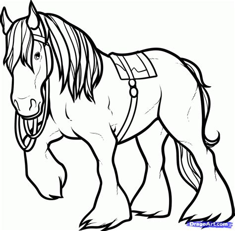 clydesdale horse drawing    clipartmag