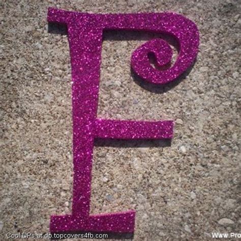 Glitter Initial Letters F Cool Display Pictures