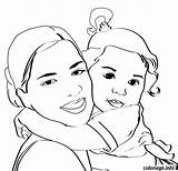 Maman Coloriage Hija Mamá Madres Anniversaire sketch template