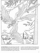 Dover Feathered Dinosaur Rhamphorhynchus Bubakids sketch template