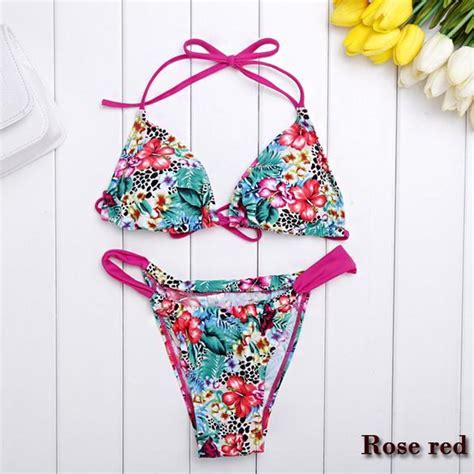 summer floral print beach push up padded bra swimwear swimsuit bikini set onmf ebay