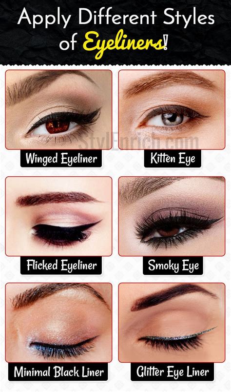 eyeliner styles   apply  styles  eyeliners
