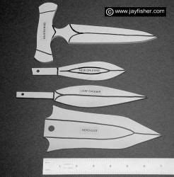 custom knife patterns drawings layouts styles profiles knife