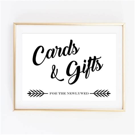 cards gifts sign printable wedding signs card sign gift etsy