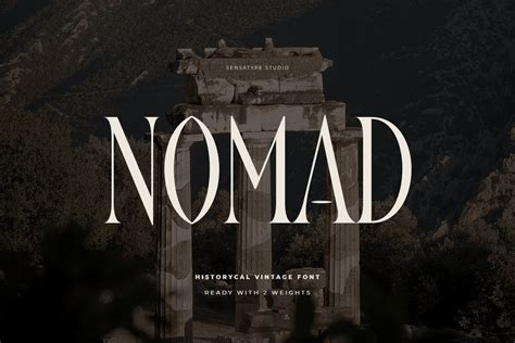 nomad historical vintage font design cuts