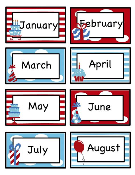 printable months   year clipart