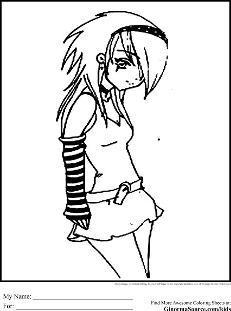 emo coloring pages  coloring pages pinterest emo