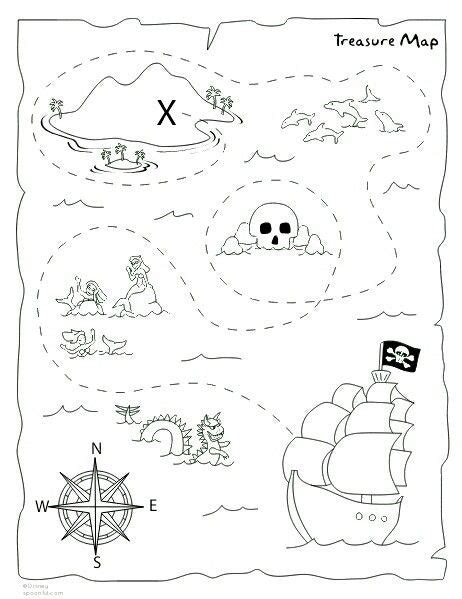printable pirate treasure map template printable templates