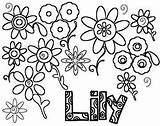 Lily Name Coloring Pages Color Personalized Names Visit sketch template