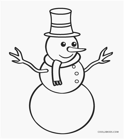 printable coloring pages snowman
