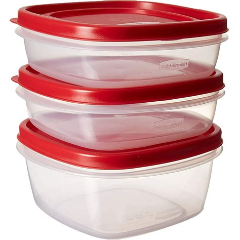 Rubbermaid Easy Find Lids Food Storage Containers Red 6 Piece Value
