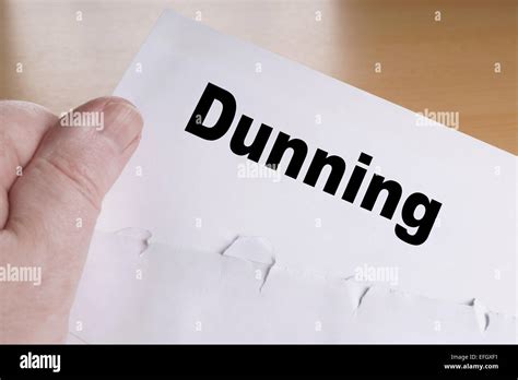 dunning letter stock photo alamy