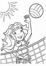 Coloring Sports Pages Volleyball Girls Sunset Themed Girl Faces Shimmer Printable Face Getcolorings Color Books Mountain Getdrawings Drawing Colorings sketch template