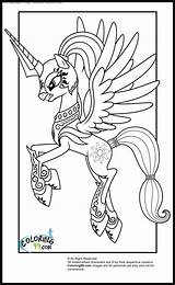 Coloring Celestia Cadence Equestria Chrysalis Gratuit Prinzessin Getcolorings Greatestcoloringbook sketch template