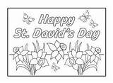 St David Colouring Davids Saint Crafts Wales Kids Pages Craft Coloring Card Ichild Writing Activities Preschool Flag Poster sketch template