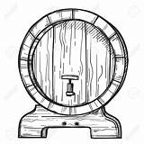 Drawing Barrel Keg Beer Whiskey Getdrawings Tap Background Wine sketch template