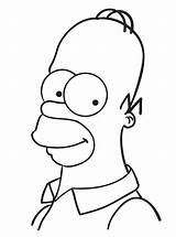 Coloring Pages Cartoon Homer Simpson Kids sketch template