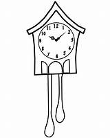 Cuckoo Coloring Clock Template Pages Kids Time Clocks Sundial Sheets sketch template