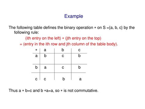 section  binary operations powerpoint