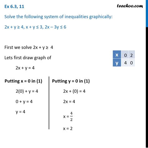 Question 11 Solve 2x Y 4 X Y